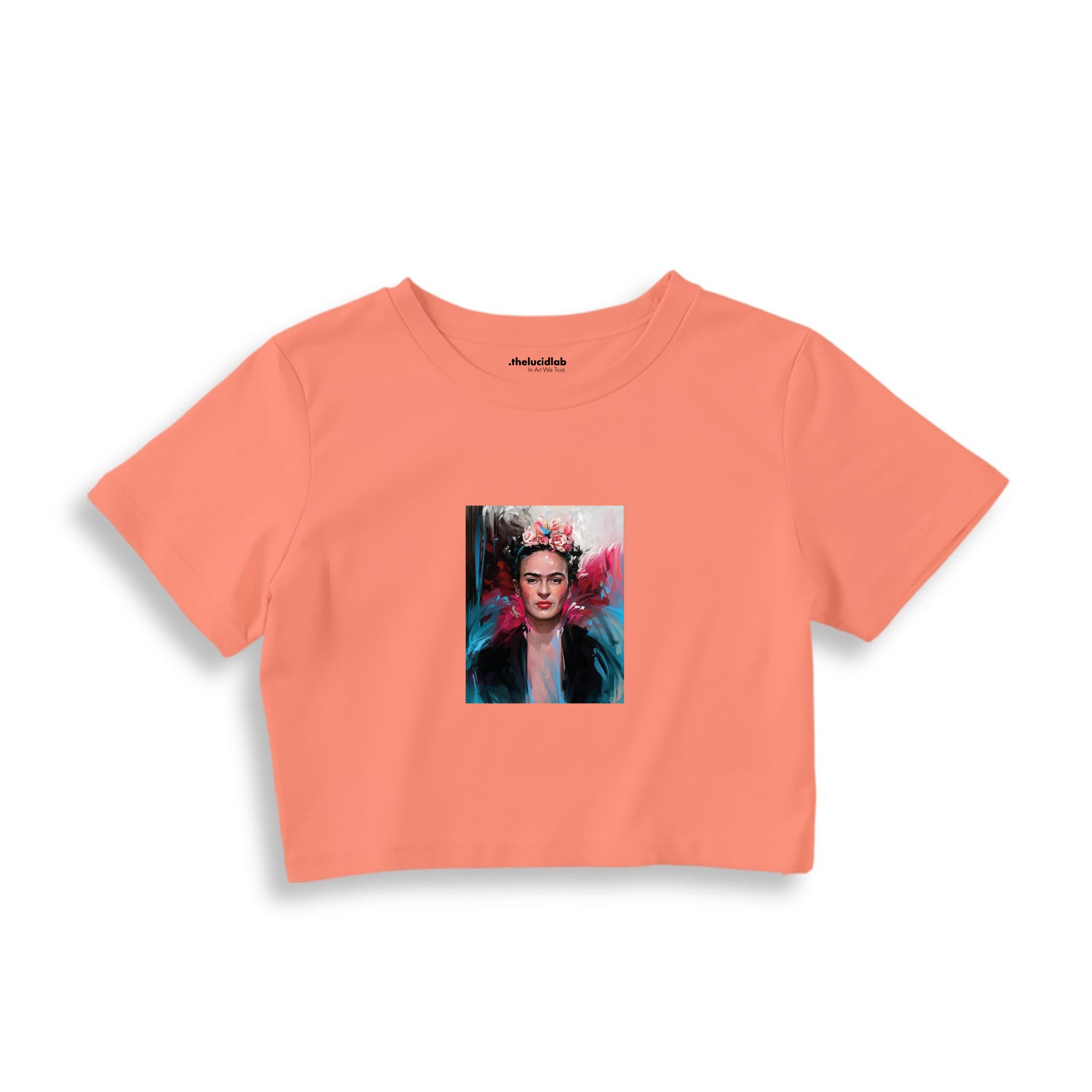 Frida Crop Tişört – Somon