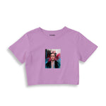 Frida Crop Tişört – Lila