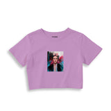 Frida Crop Tişört – Lila