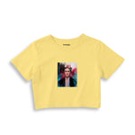 Frida Crop Tişört – Sarı