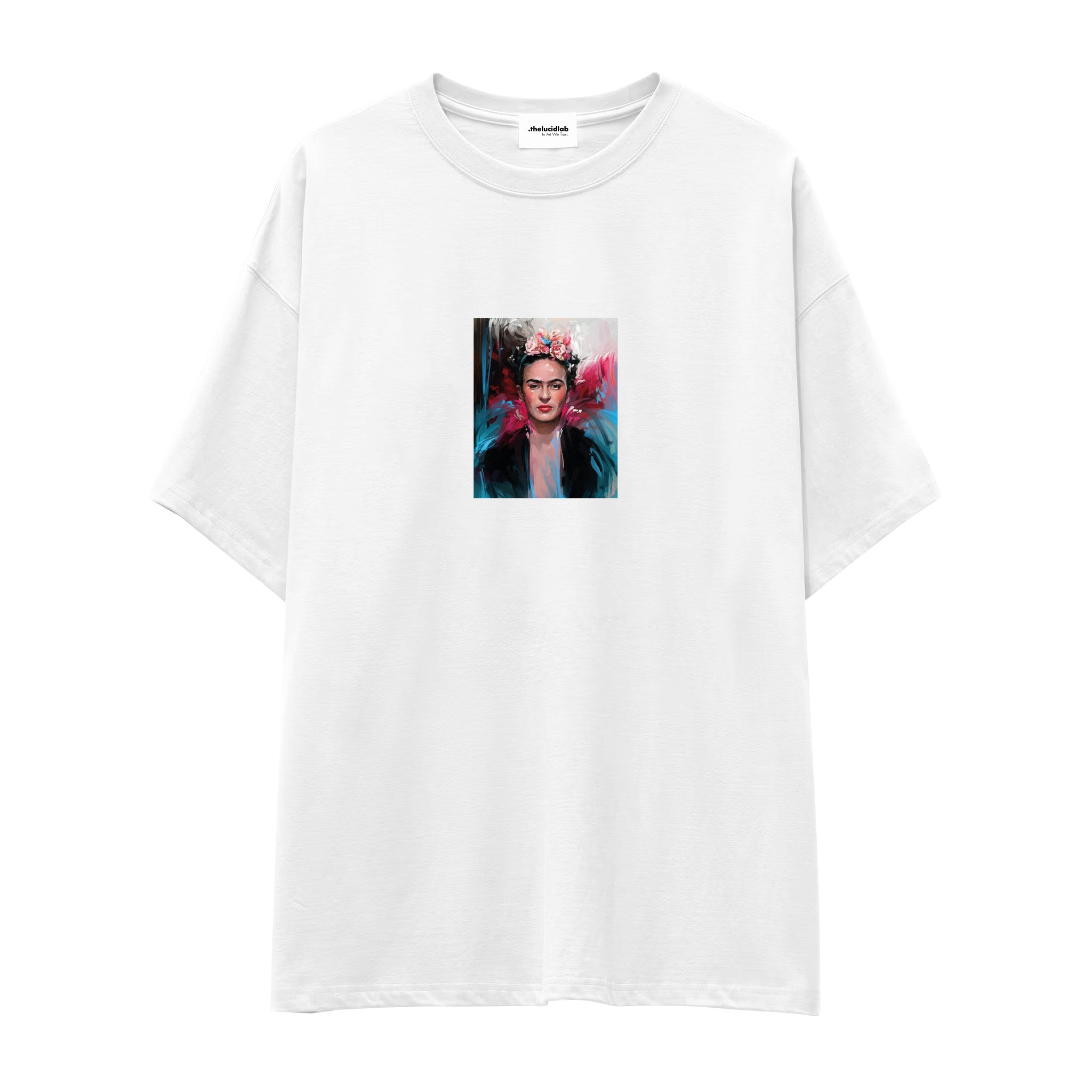 Frida Oversize Tişört – Beyaz