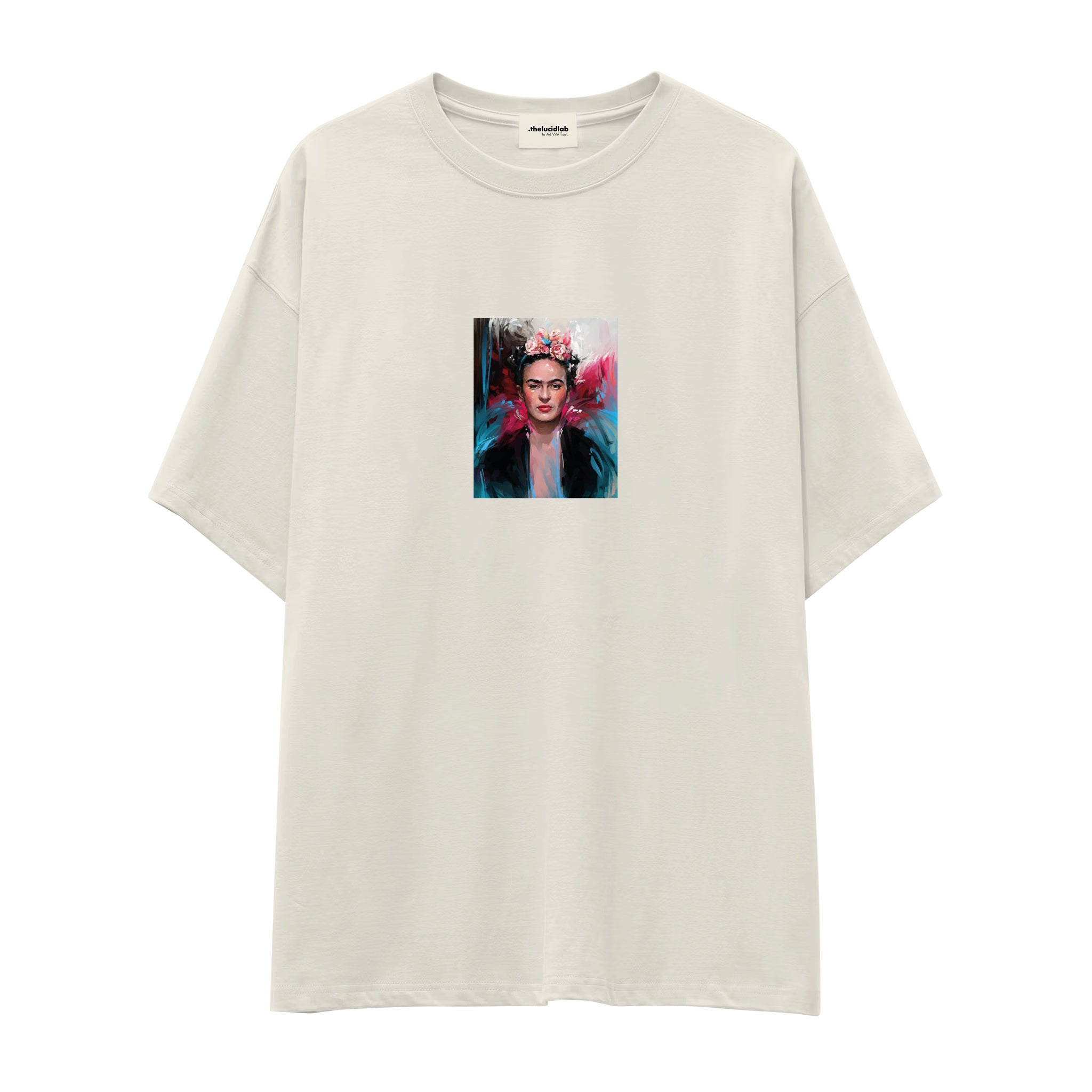 Frida Oversize Tişört – Ekru