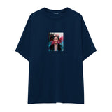 Frida Oversize Tişört – Lacivert