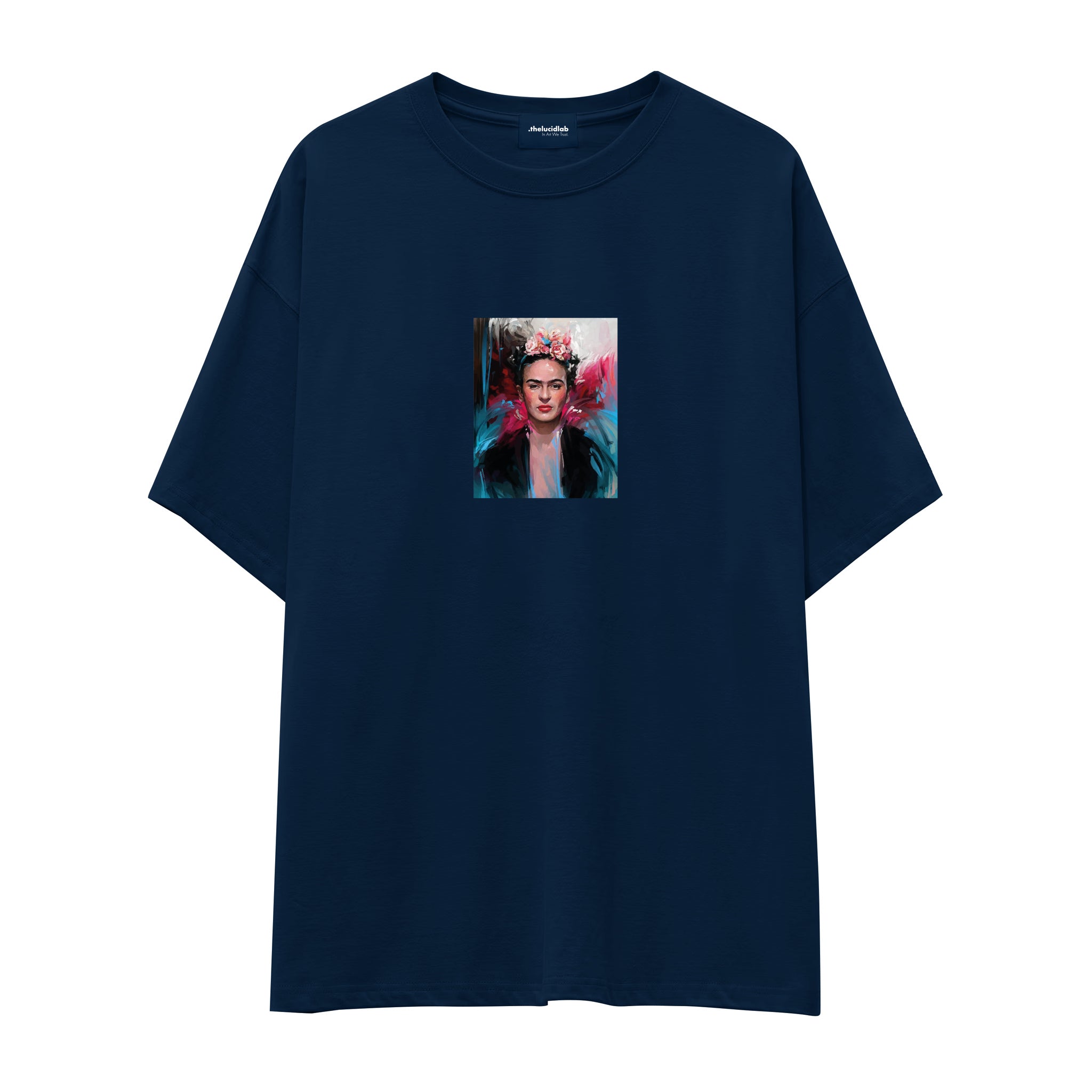 Frida Oversize Tişört – Lacivert