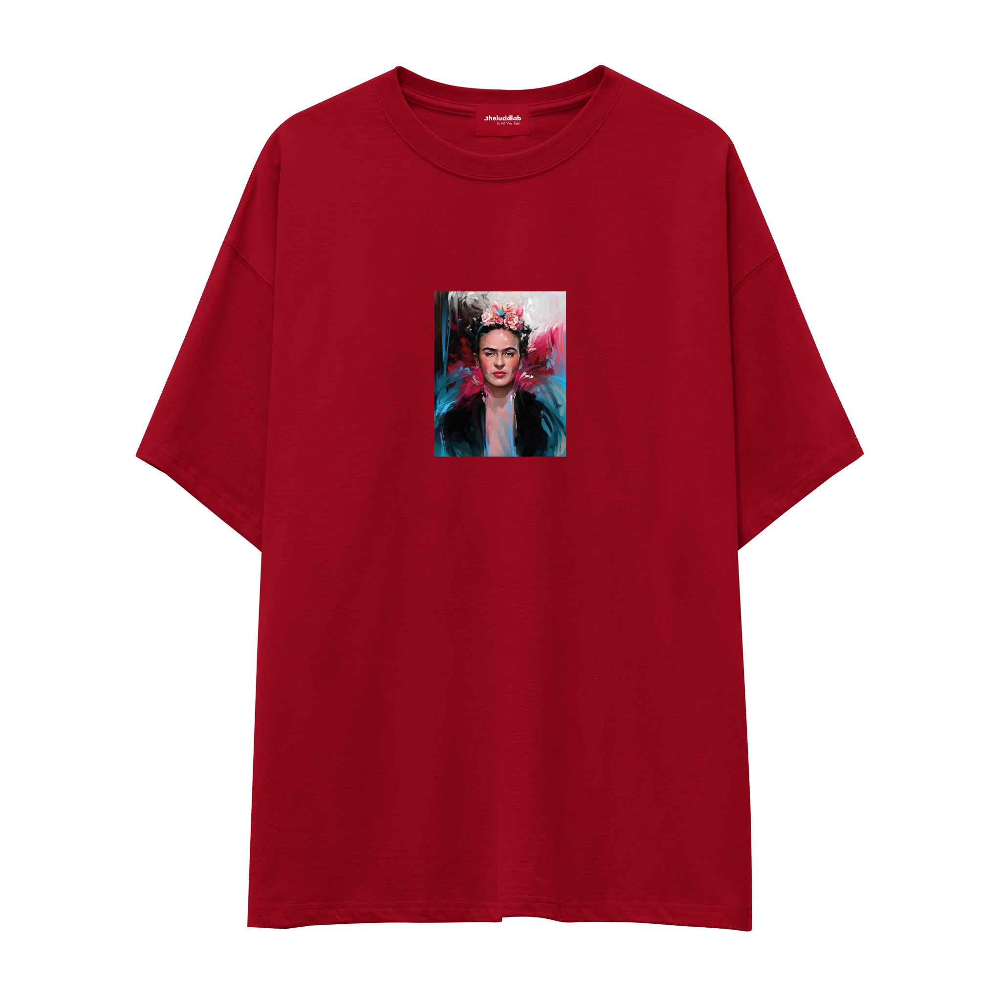 Frida Oversize Tişört – Kırmızı