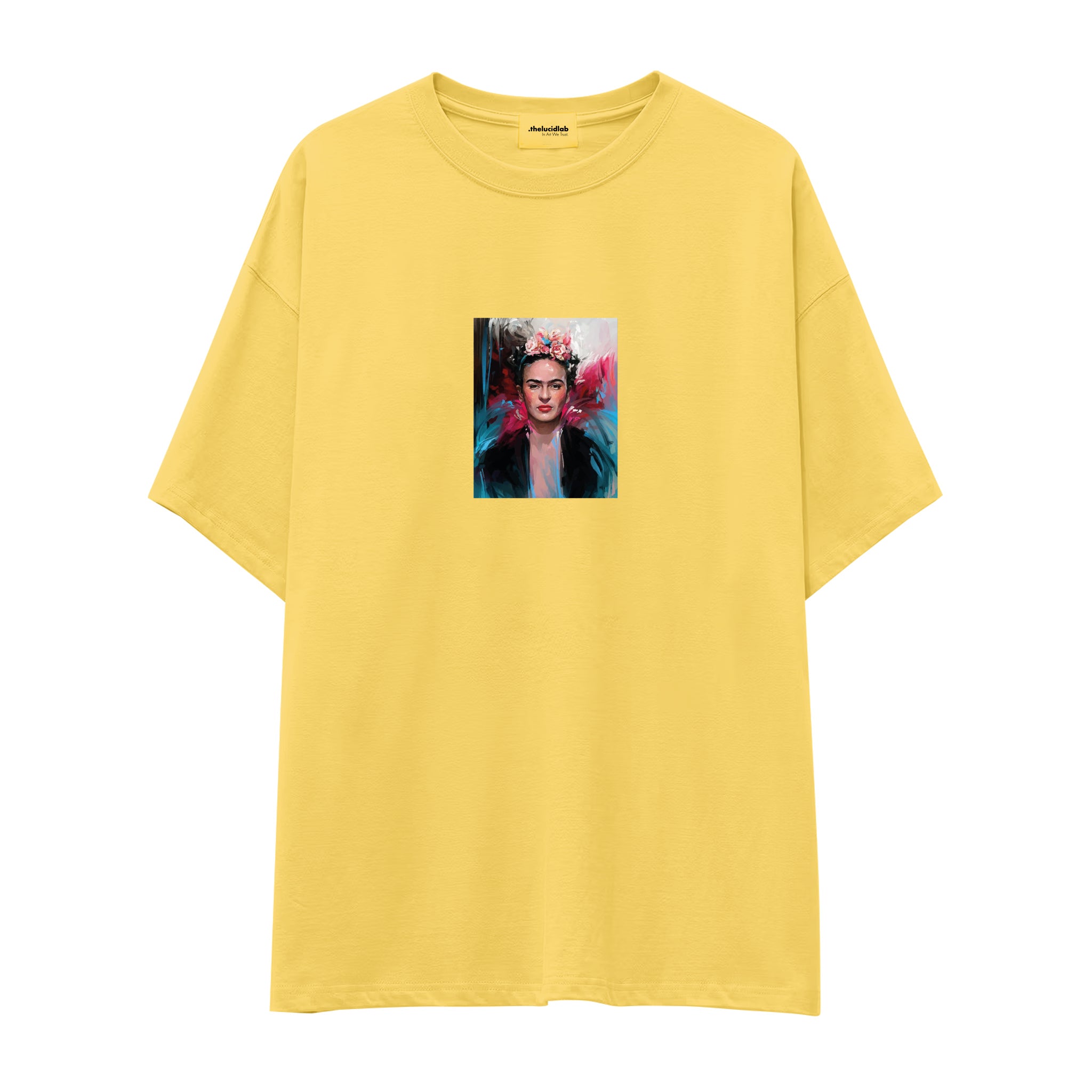Frida Oversize Tişört – Sarı