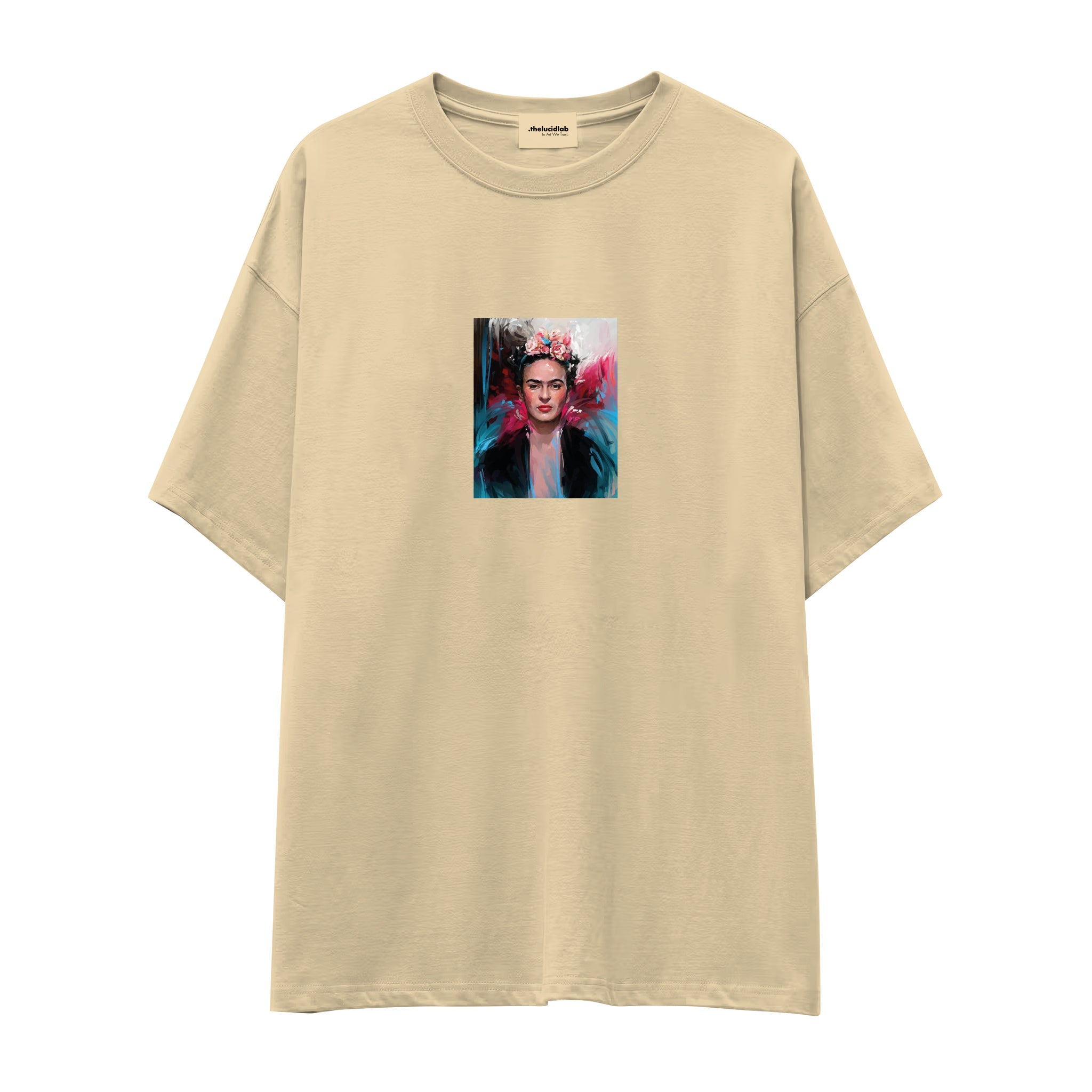 Frida Oversize Tişört – Krem