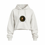 Medusa Oversize Crop Hoodie – Beyaz