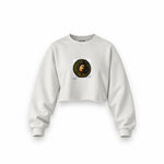 Medusa Oversize Crop Sweatshirt – Beyaz