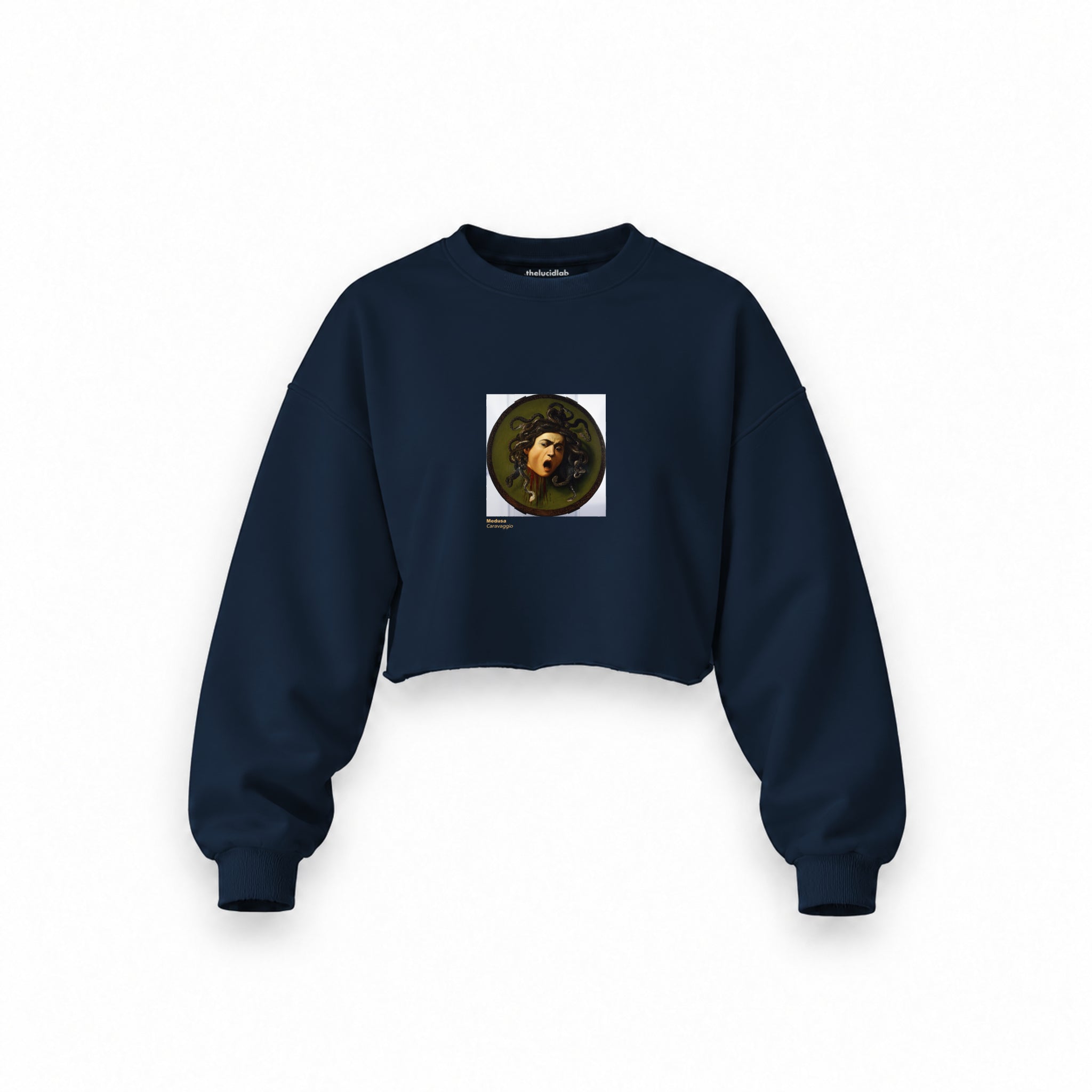 Medusa Oversize Crop Sweatshirt – Lacivert