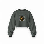 Medusa Oversize Crop Sweatshirt – Antrasit
