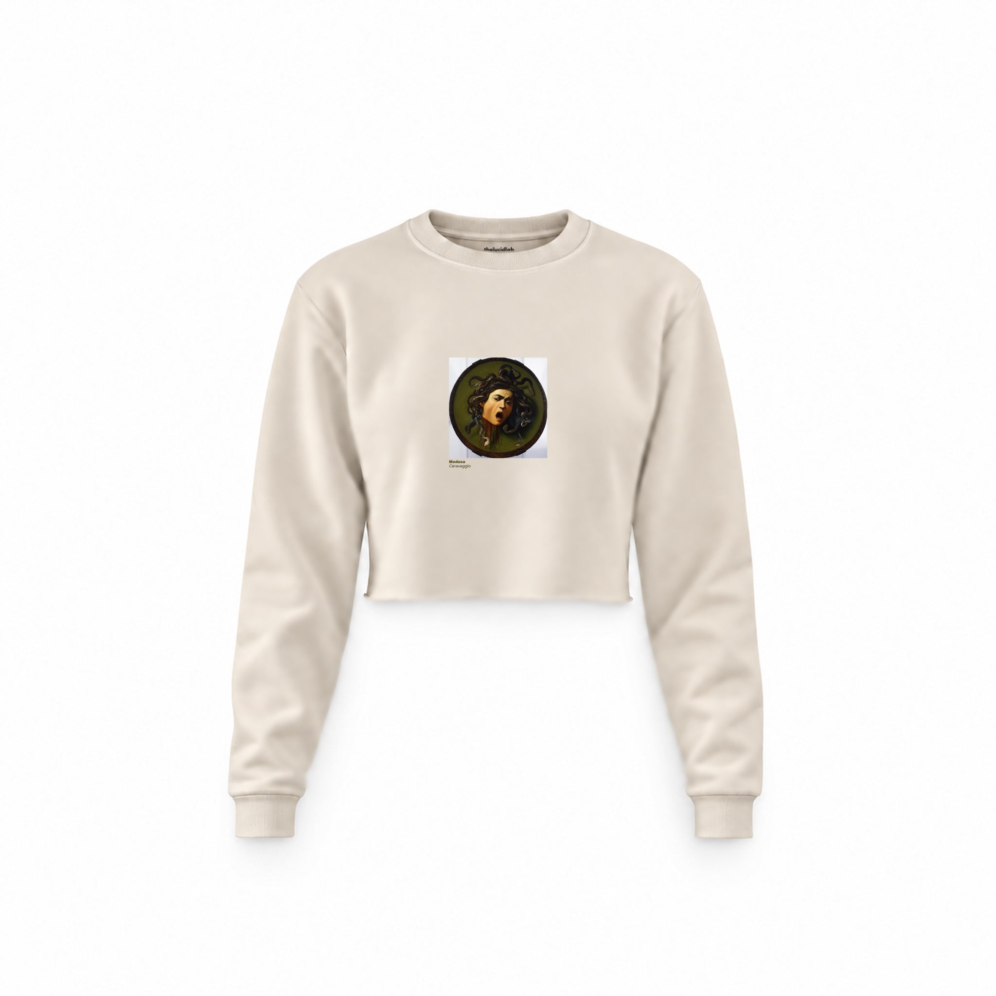 Medusa Crop Sweatshirt – Krem