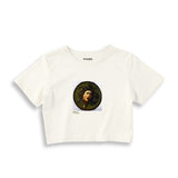 Medusa Crop Tişört – Ekru