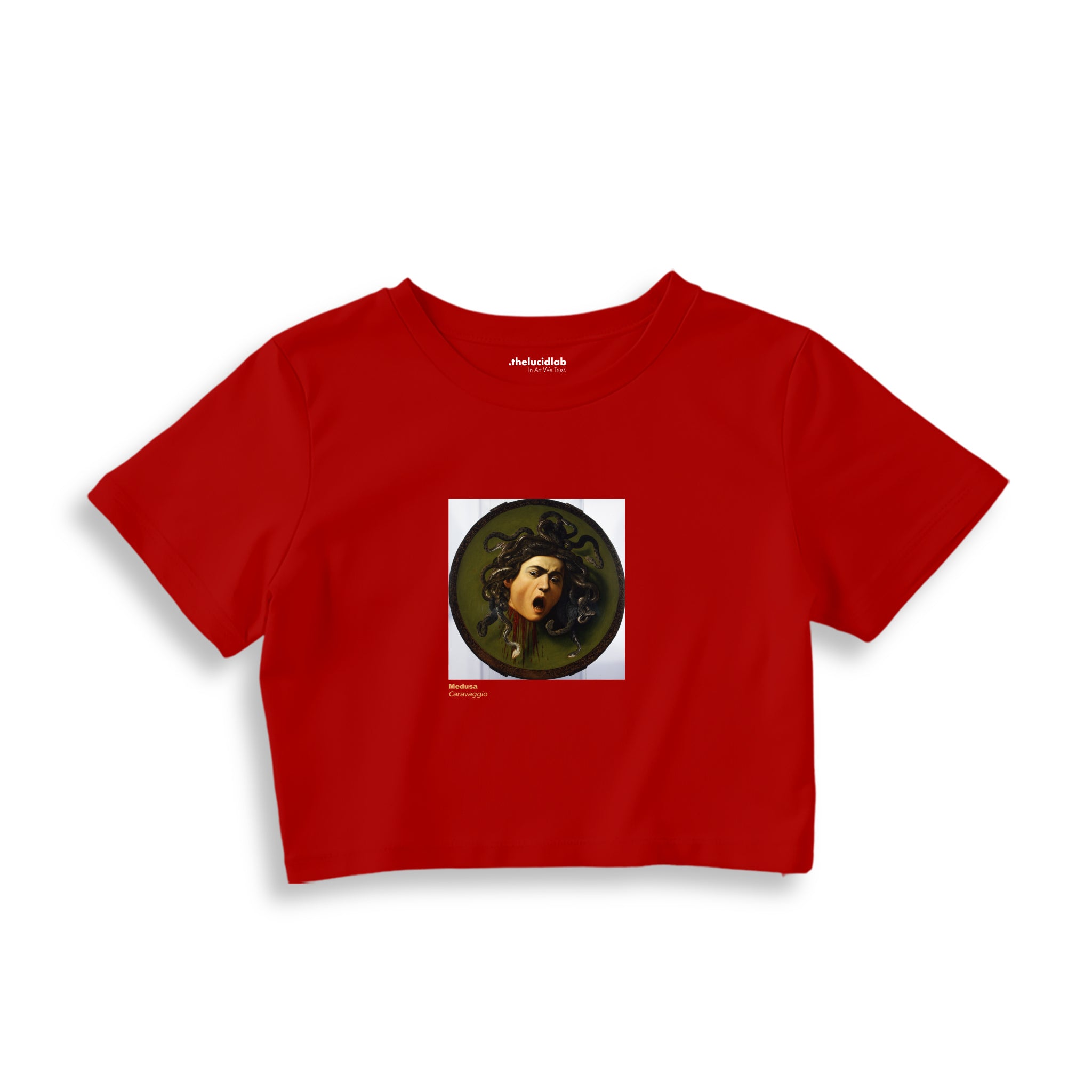 Medusa Crop Tişört – Kırmızı