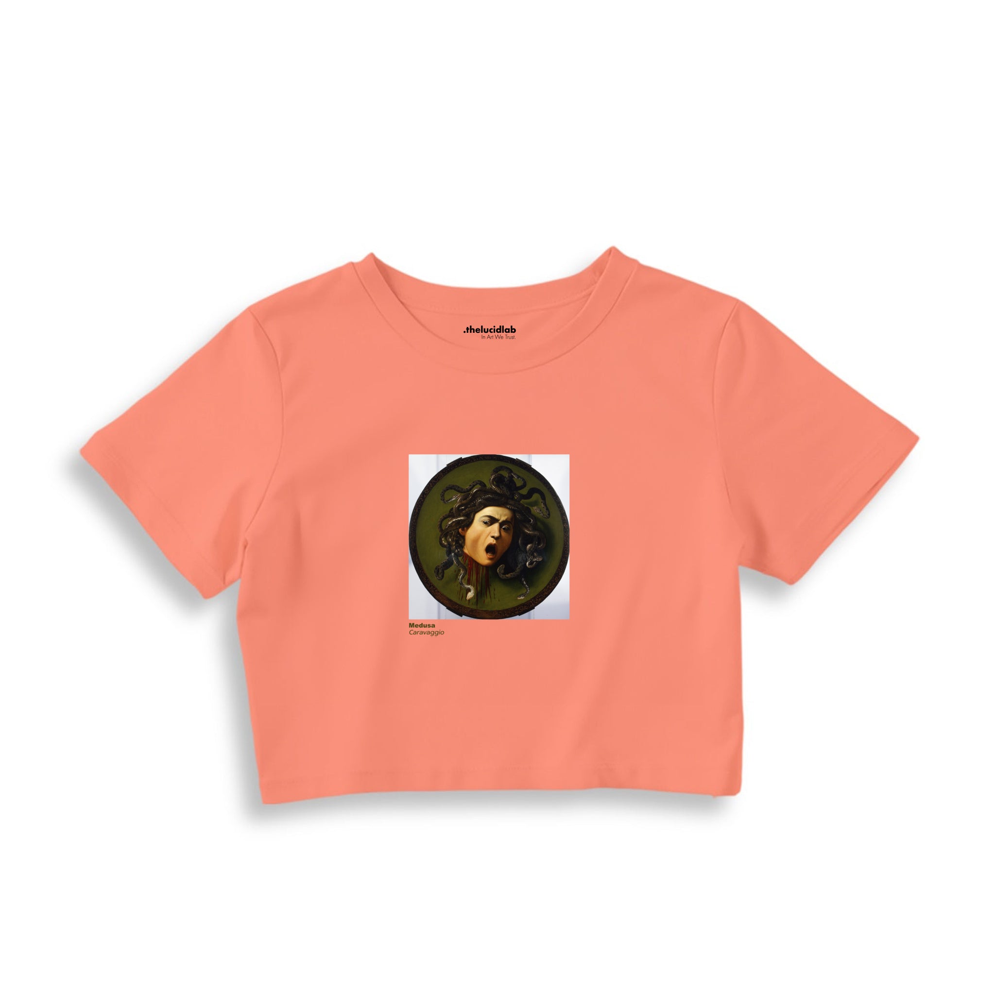 Medusa Crop Tişört – Somon