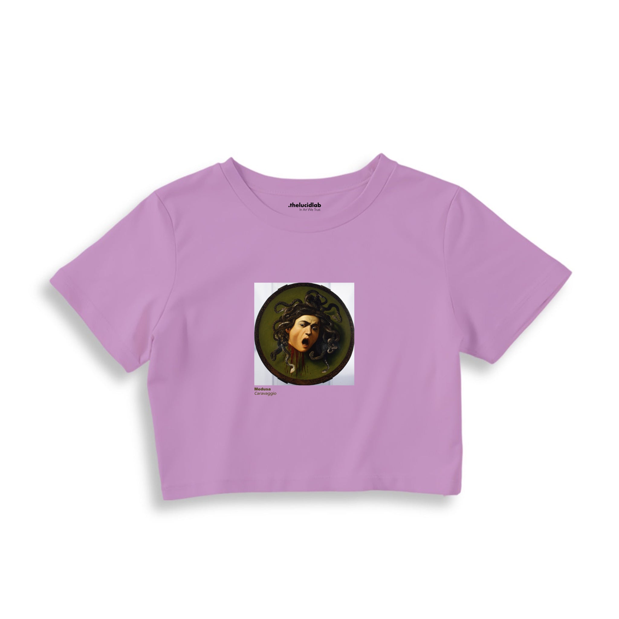 Medusa Crop Tişört – Lila