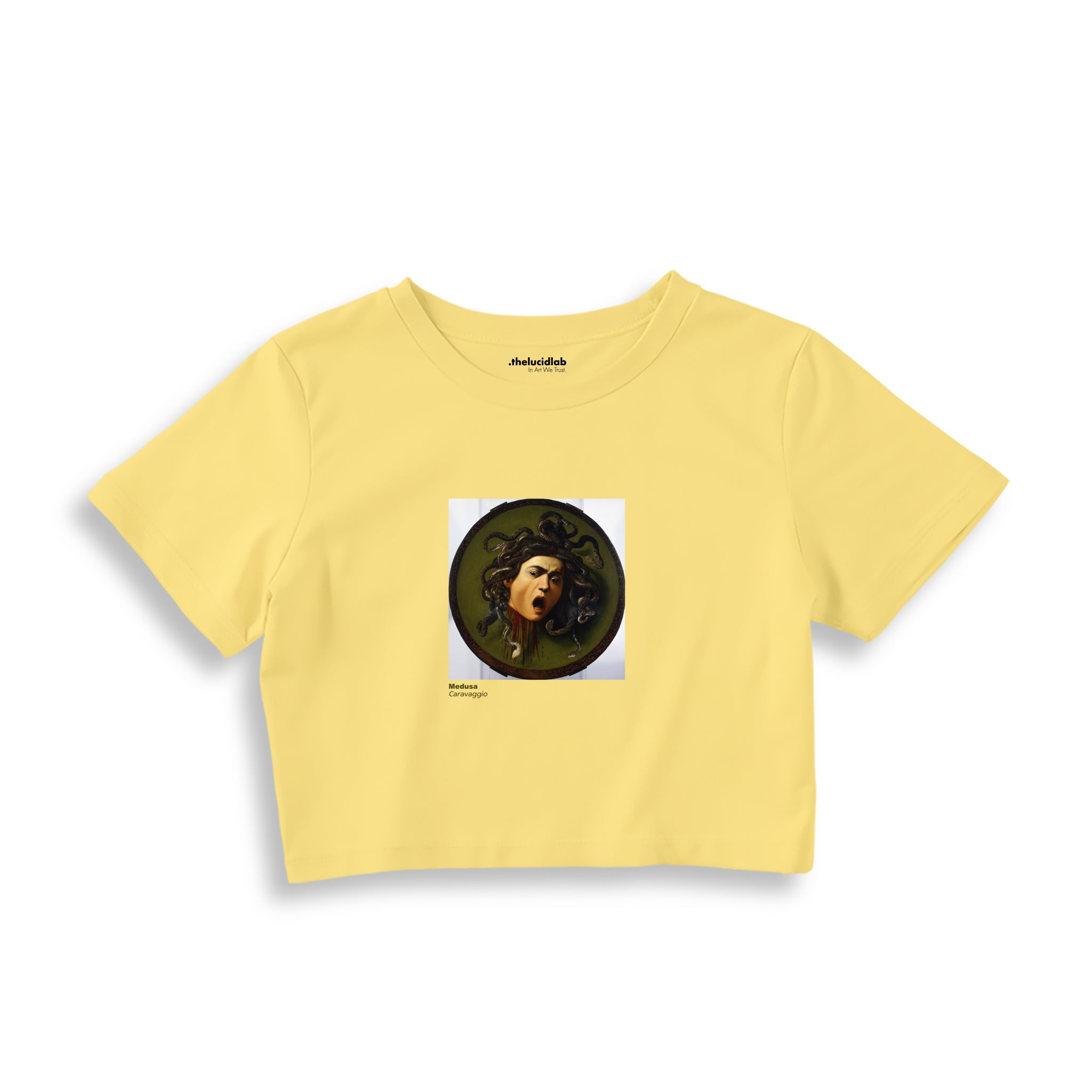 Medusa Crop Tişört – Sarı