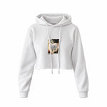 Chalk Cliffs on Rügen Crop Hoodie – Beyaz