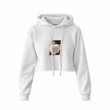 Chalk Cliffs on Rügen Crop Hoodie – Beyaz