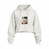 Chalk Cliffs on Rügen Oversize Crop Hoodie – Beyaz