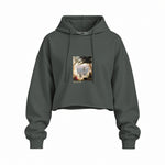 Chalk Cliffs on Rügen Oversize Crop Hoodie – Antrasit