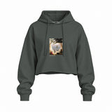 Chalk Cliffs on Rügen Oversize Crop Hoodie – Antrasit