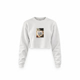 Chalk Cliffs on Rügen Crop Sweatshirt – Beyaz