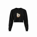 Chalk Cliffs on Rügen Crop Sweatshirt – Siyah