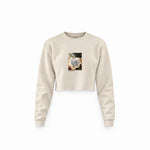 Chalk Cliffs on Rügen Crop Sweatshirt – Krem