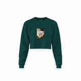 Chalk Cliffs on Rügen Crop Sweatshirt – Koyu Yeşil