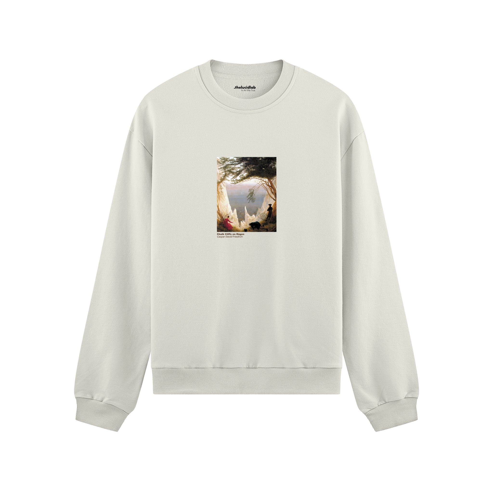 Chalk Cliffs on Rügen Oversize Sweatshirt – Beyaz