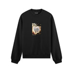 Chalk Cliffs on Rügen Oversize Sweatshirt – Siyah