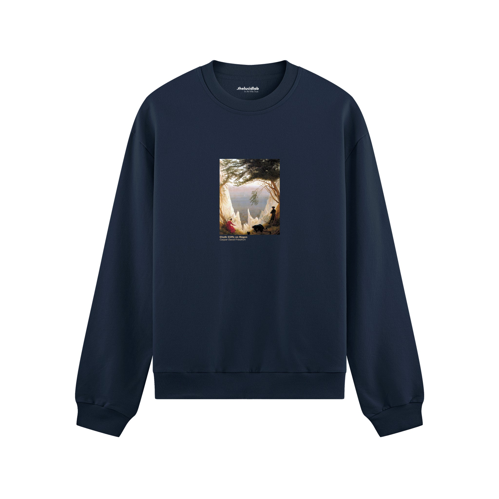 Chalk Cliffs on Rügen Oversize Sweatshirt – Lacivert