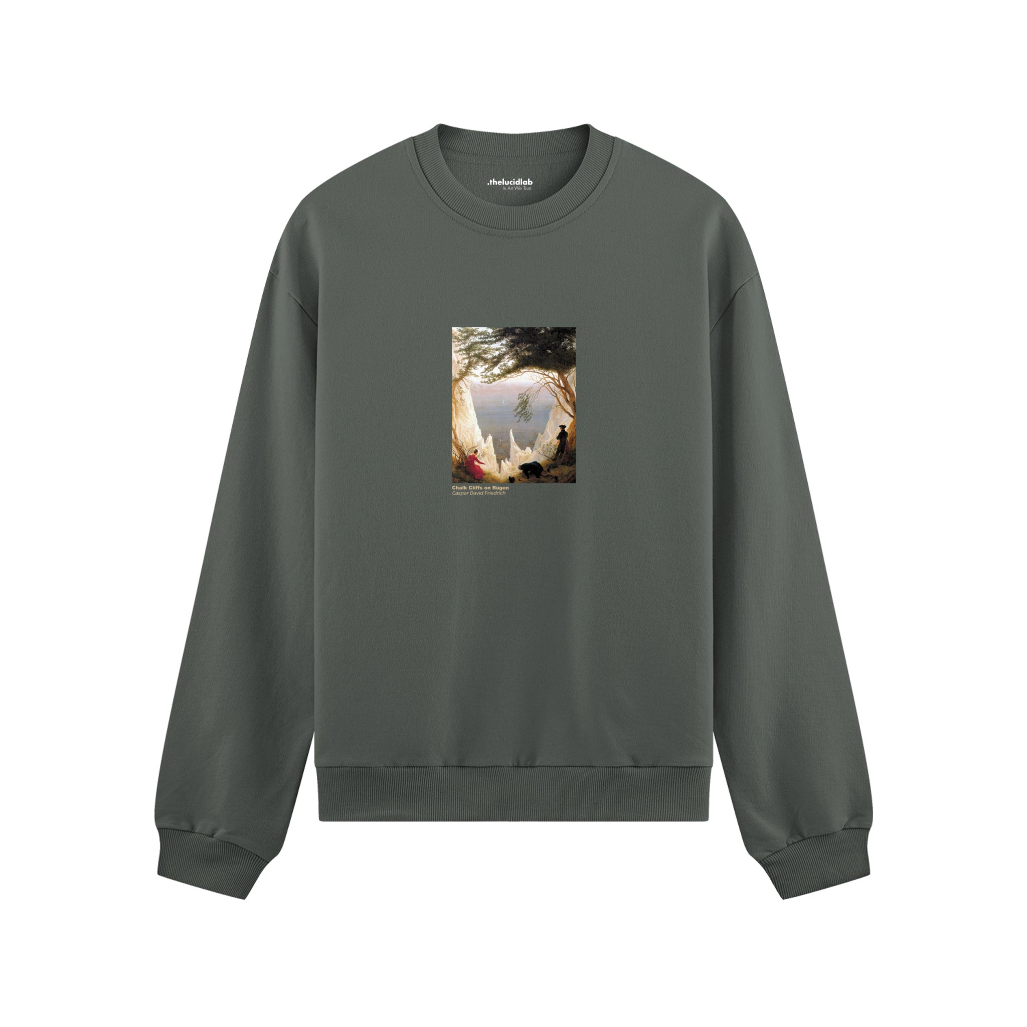 Chalk Cliffs on Rügen Oversize Sweatshirt – Antrasit