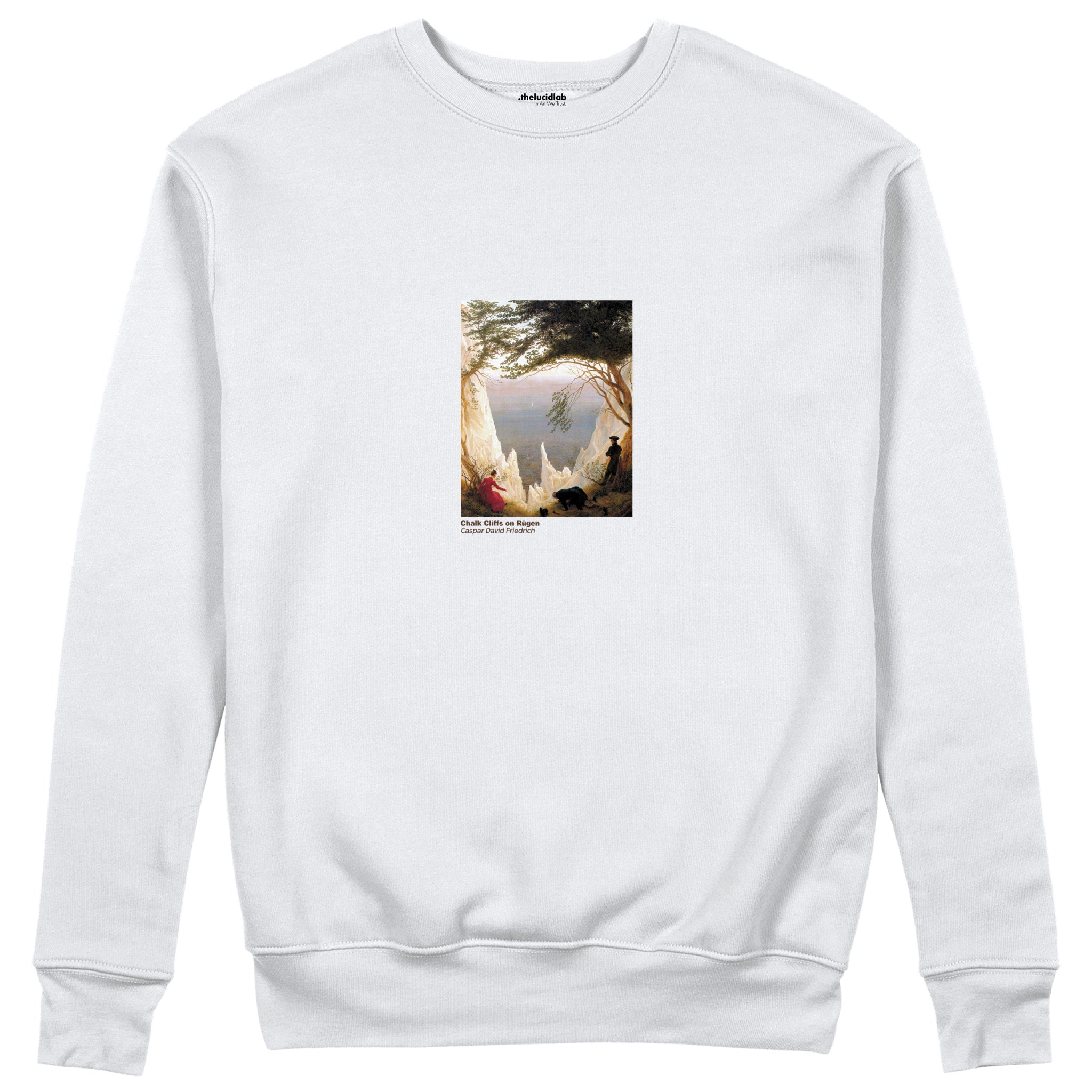 Chalk Cliffs on Rügen Sweatshirt – Beyaz