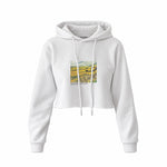 Field with Ploughman and Mill Crop Hoodie – Beyaz