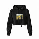 Field with Ploughman and Mill Crop Hoodie – Siyah