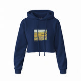 Field with Ploughman and Mill Crop Hoodie – Lacivert