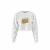 Field with Ploughman and Mill Crop Sweatshirt – Beyaz