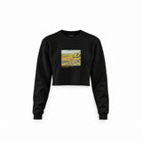 Field with Ploughman and Mill Crop Sweatshirt – Siyah