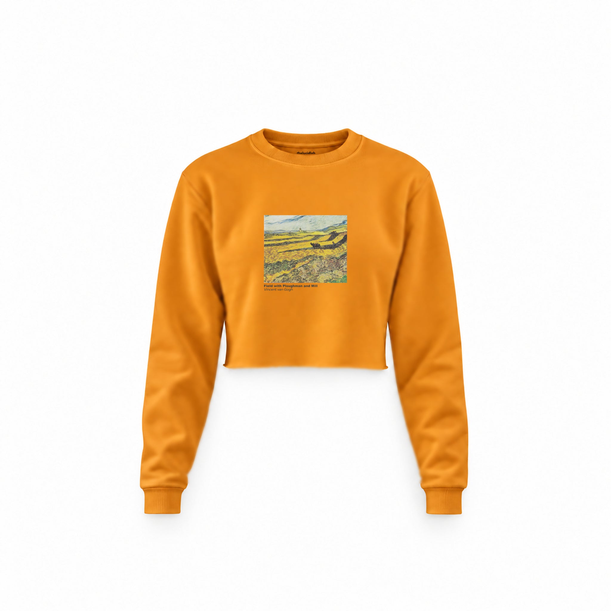 Field with Ploughman and Mill Crop Sweatshirt – Turuncu