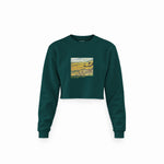 Field with Ploughman and Mill Crop Sweatshirt – Koyu Yeşil