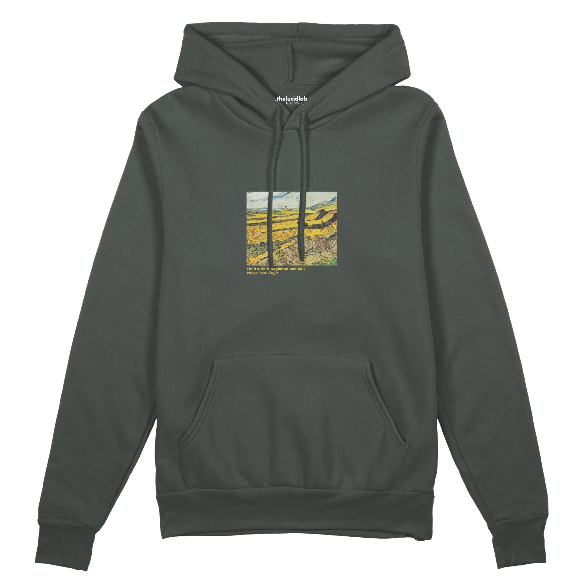 Field with Ploughman and Mill Oversize Hoodie – Antrasit