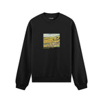 Field with Ploughman and Mill Oversize Sweatshirt – Siyah