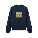 Field with Ploughman and Mill Oversize Sweatshirt – Lacivert