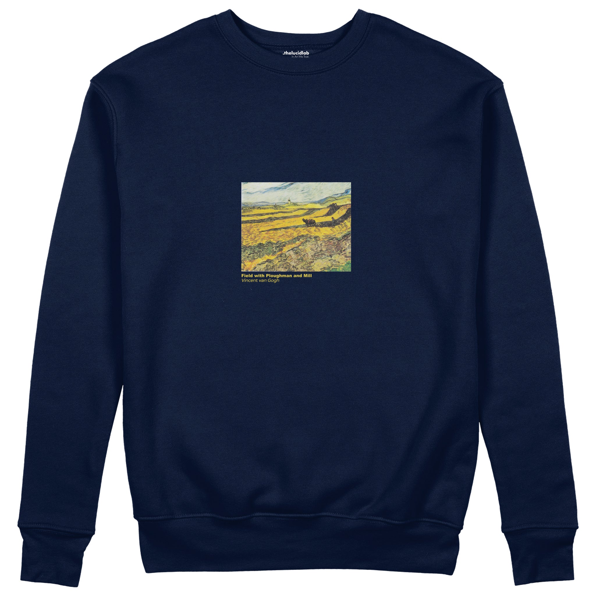 Field with Ploughman and Mill Sweatshirt – Lacivert