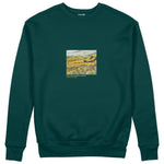 Field with Ploughman and Mill Sweatshirt – Koyu Yeşil