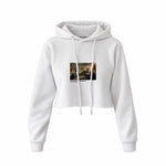 Declaration of Independence Crop Hoodie – Beyaz