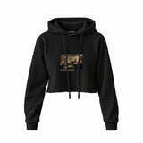 Declaration of Independence Crop Hoodie – Siyah