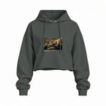 Declaration of Independence Oversize Crop Hoodie – Antrasit
